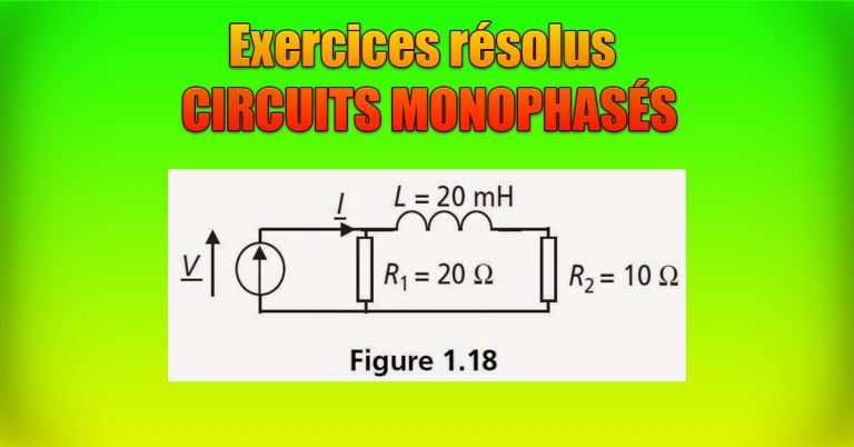 Exercices d’application résolus CIRCUITS MONOPHASÉS