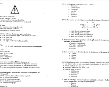 Exemple Concours TS ESA ONEE PDF Exemple Concours TS ESA ONEE PDF