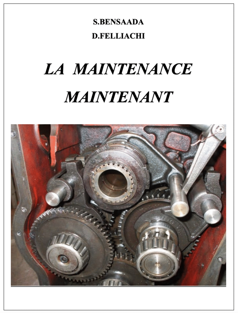 LA MAINTENANCE MAINTENANT en PDF