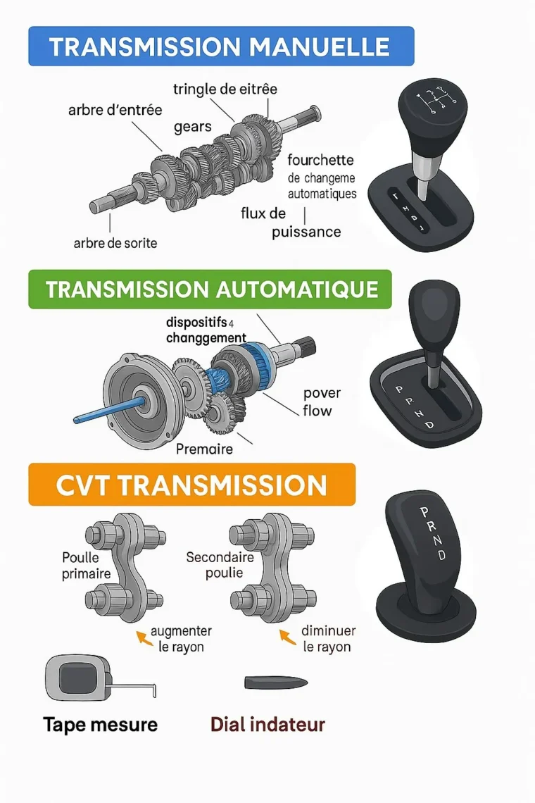Différents types de transmissions Automobile Différents types de transmissions Automobile