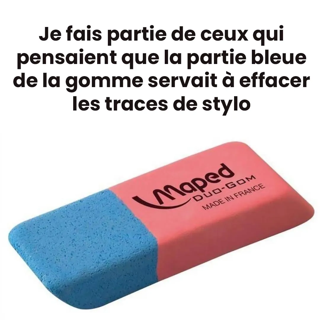 Le secret révélé de la gomme rose et bleue
