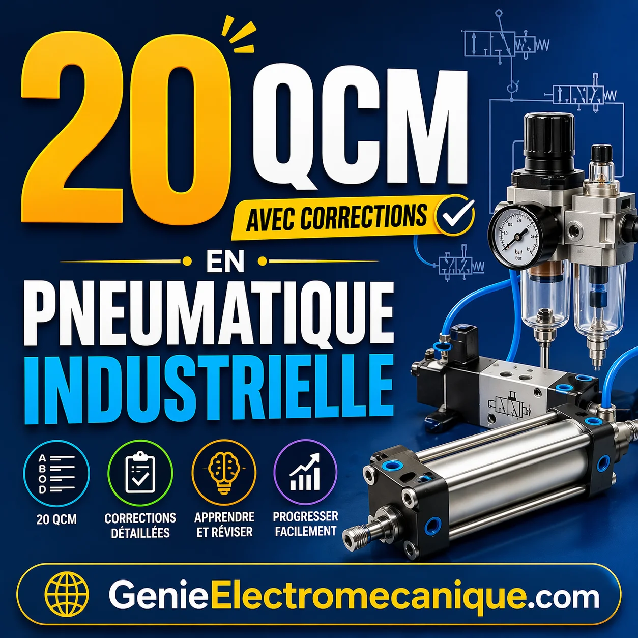 20 QCM avec corrections en Pneumatique Industrielle