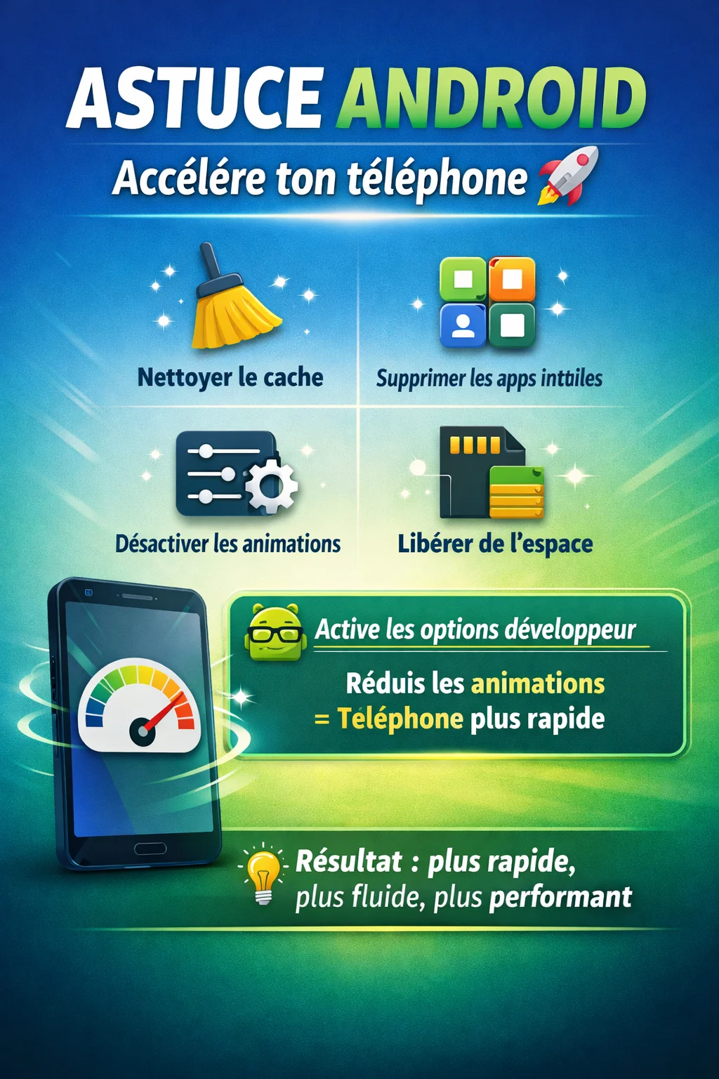 ASTUCE ANDROID — Accélère ton téléphone